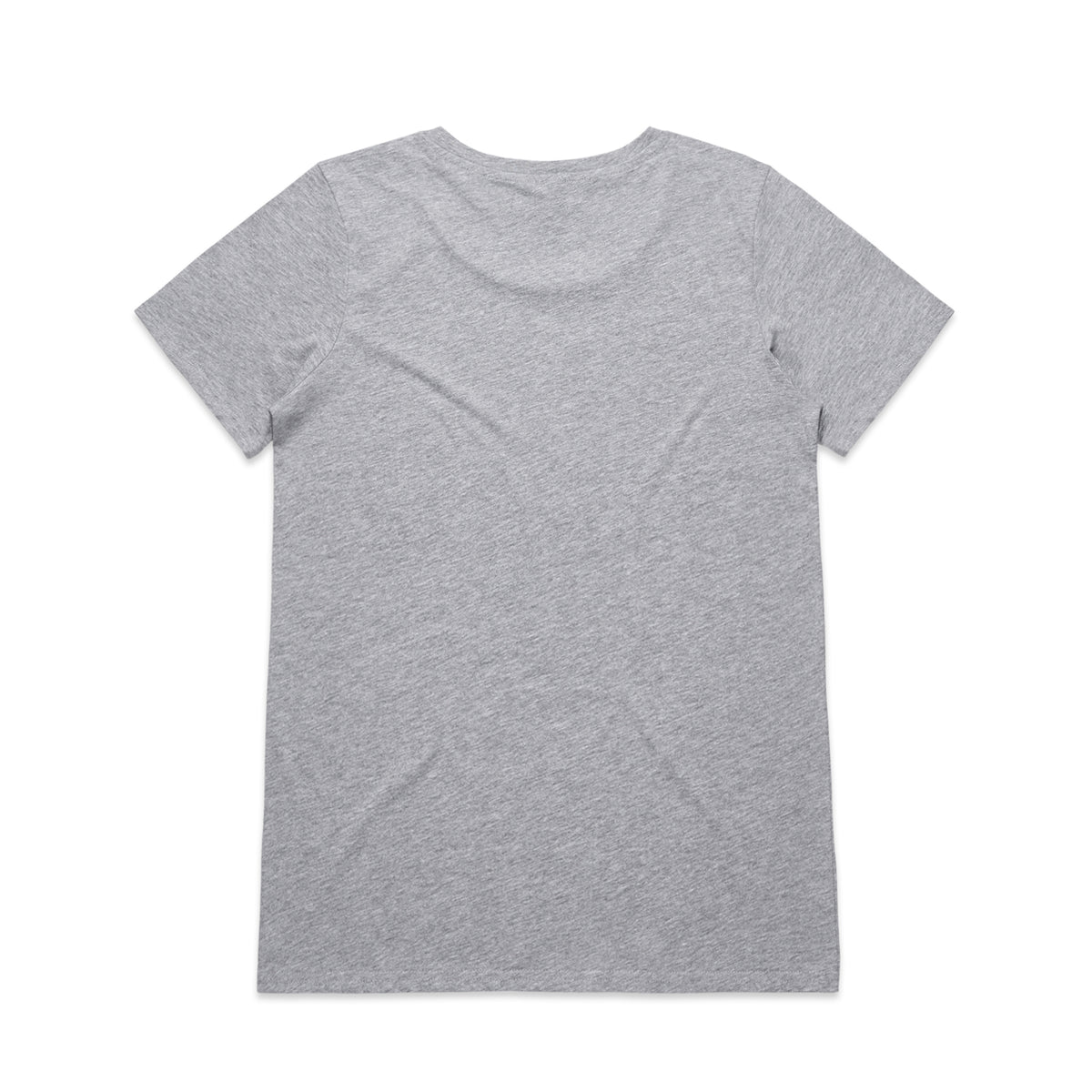 Wo's Shallow Scoop Tee 4011S - Grey Marle - Back