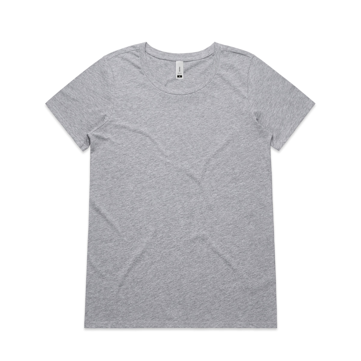 Wo's Shallow Scoop Tee 4011S - Grey Marle - Front