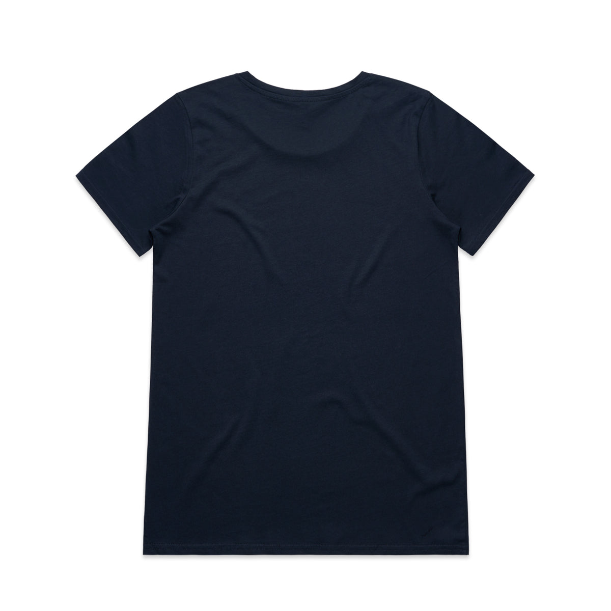 Wo's Shallow Scoop Tee 4011S - Navy - Back