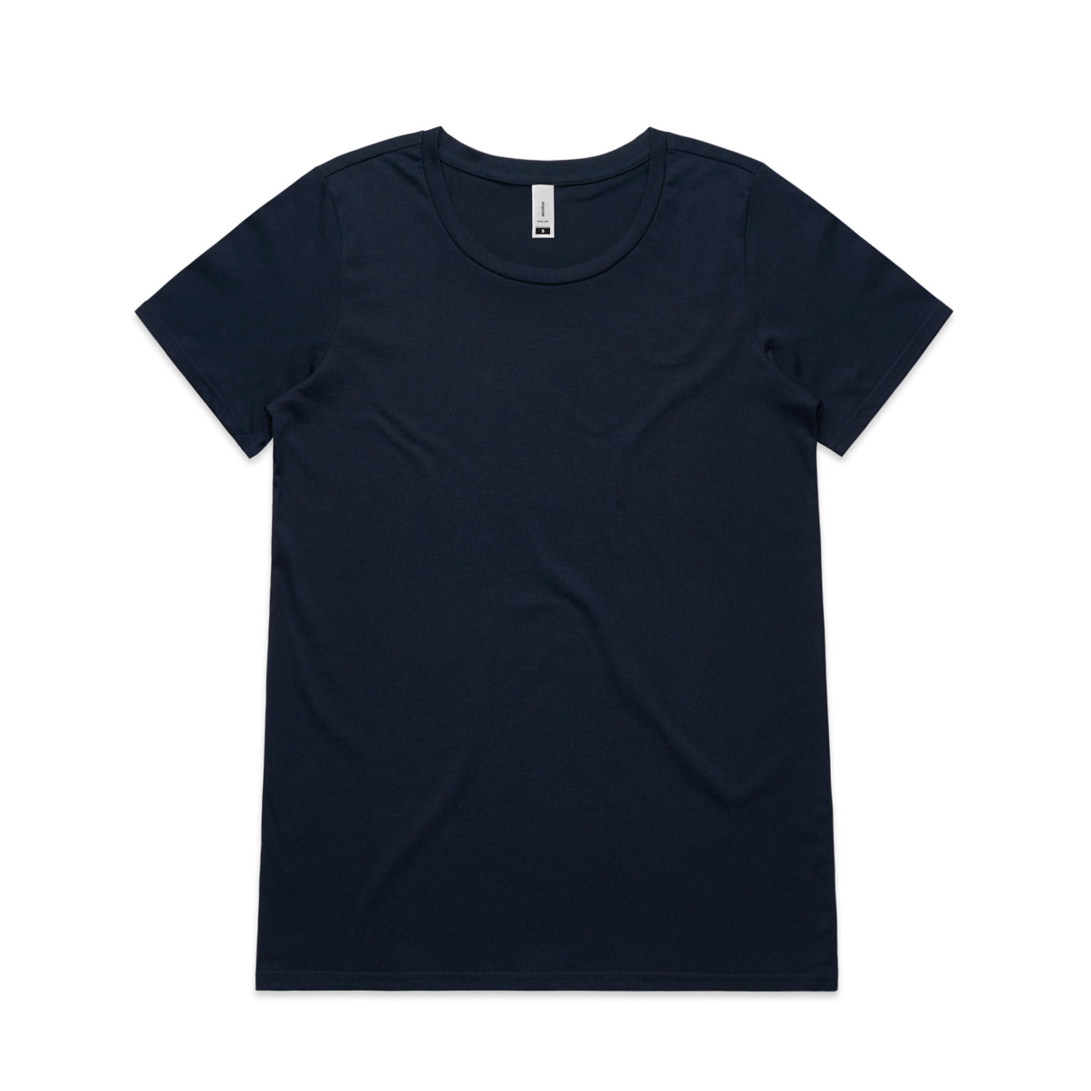 Wo's Shallow Scoop Tee 4011S - Navy - Front