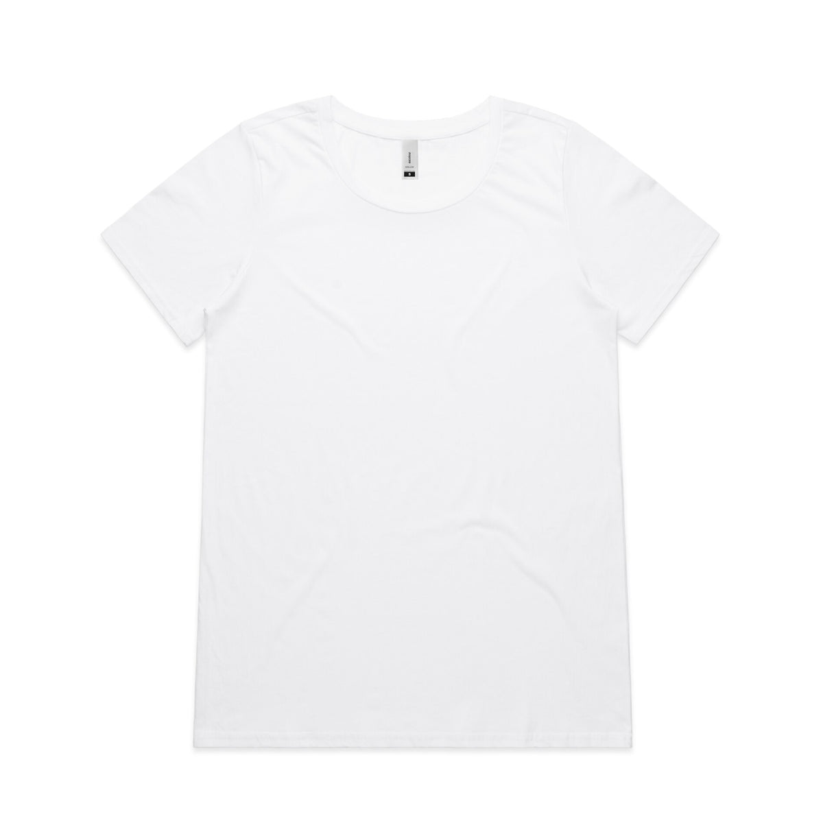 Wo's Shallow Scoop Tee 4011 - White - Front