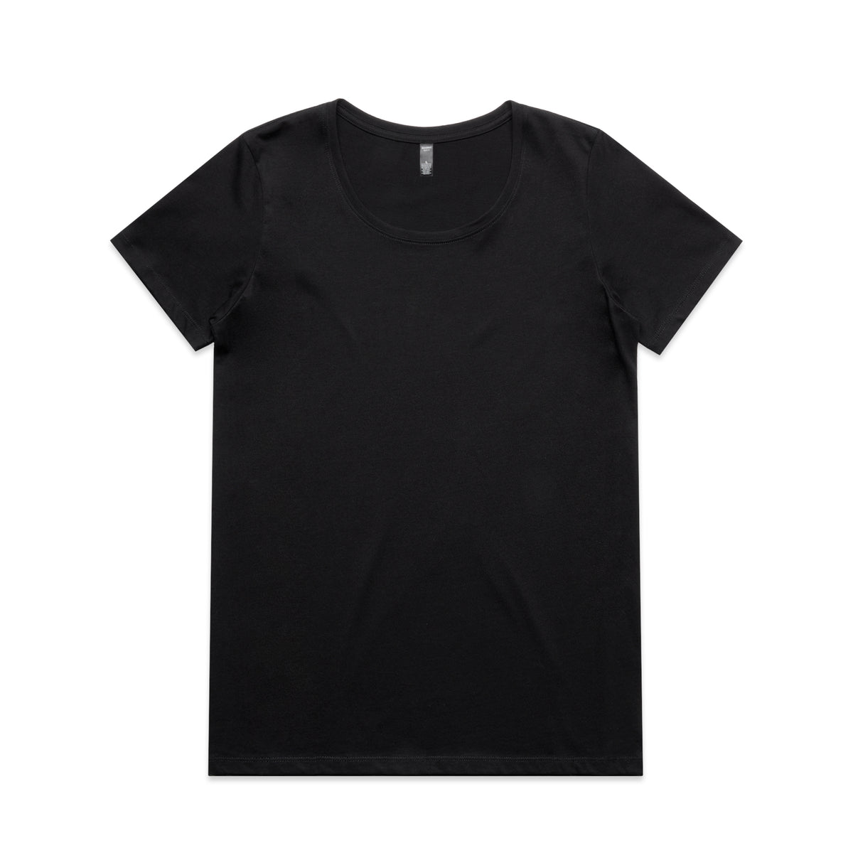Wo's Maple Scoop Tee 4019 - Black - Front