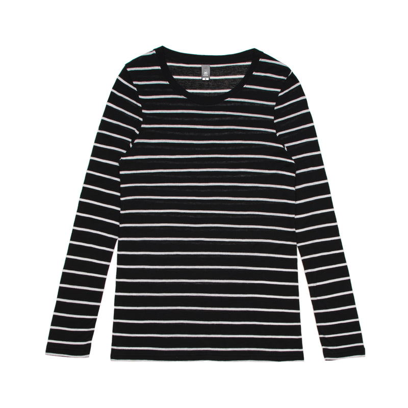 Wo's Fine Stripe L/S Tee 4027