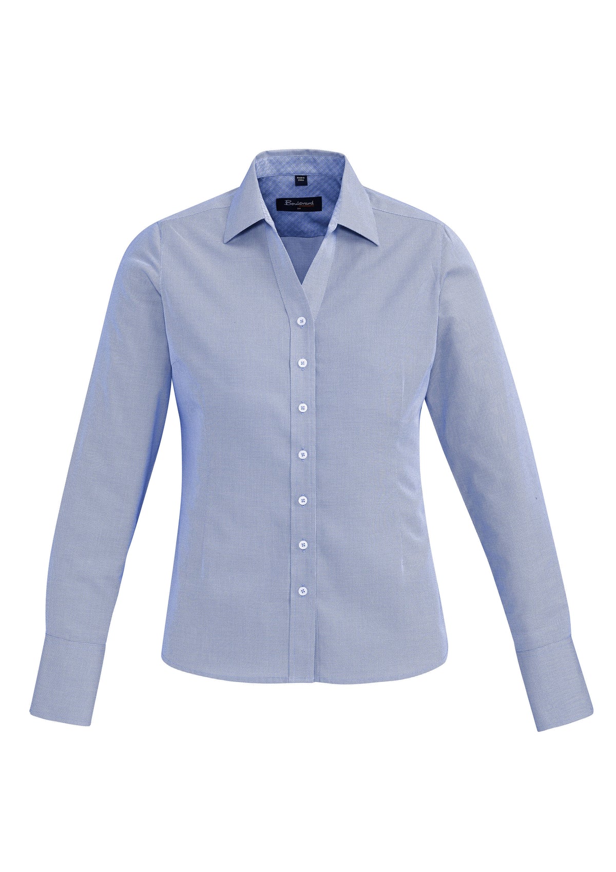 Hudson Womens Long Sleeve Shirt - Patriot Blue - Front