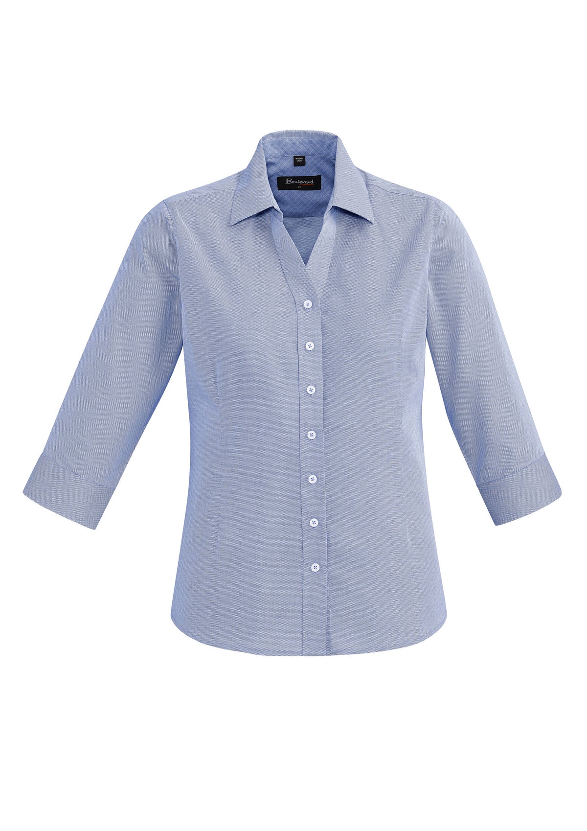 Hudson Womens 3/4 Sleeve Shirt - Patriot Blue - Front