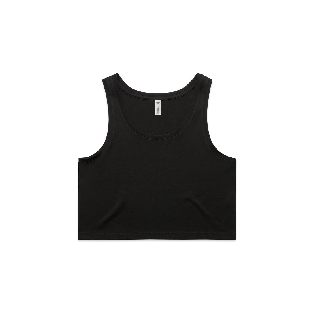 Wo's Crop Singlet 4031S - Black - Front