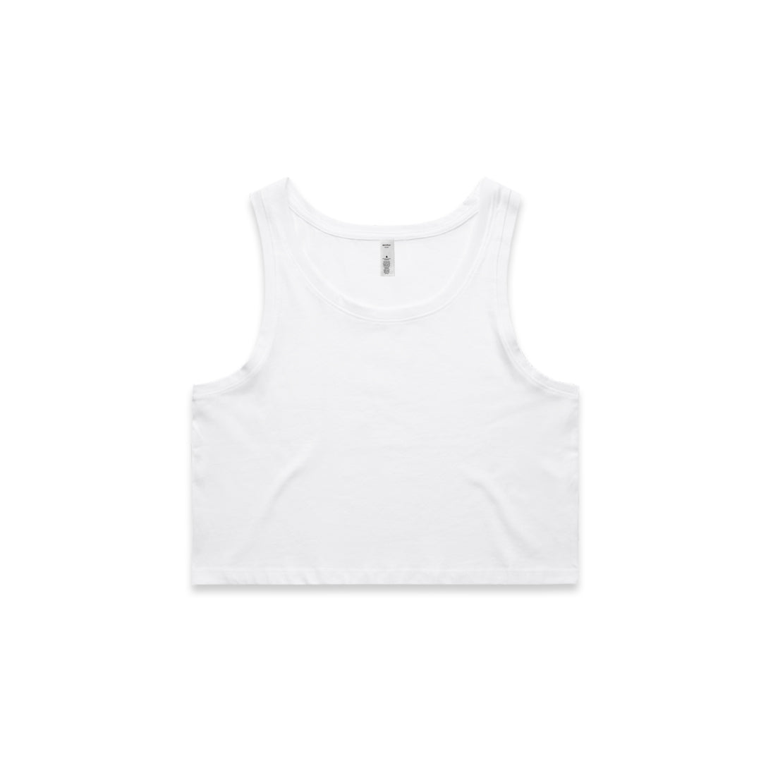 Wo's Crop Singlet 4031S - White - Front