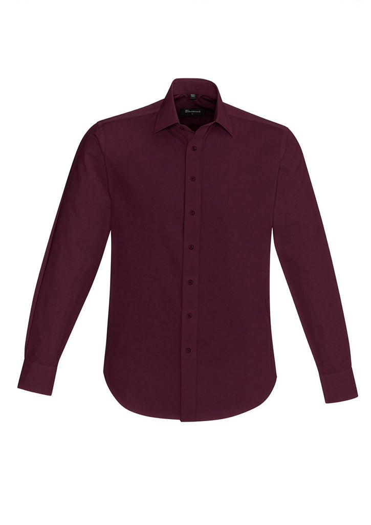 Hudson Mens Long Sleeve Shirt - Wine