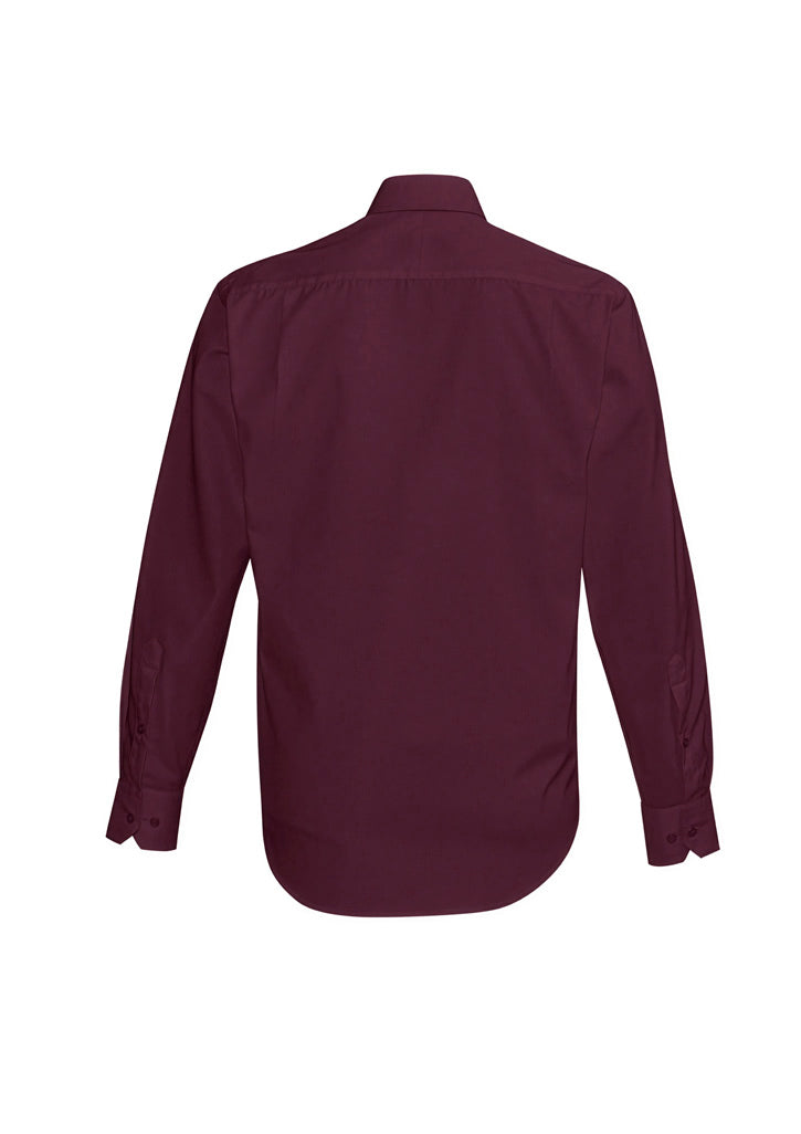 Hudson Mens Long Sleeve Shirt - Wine - Back