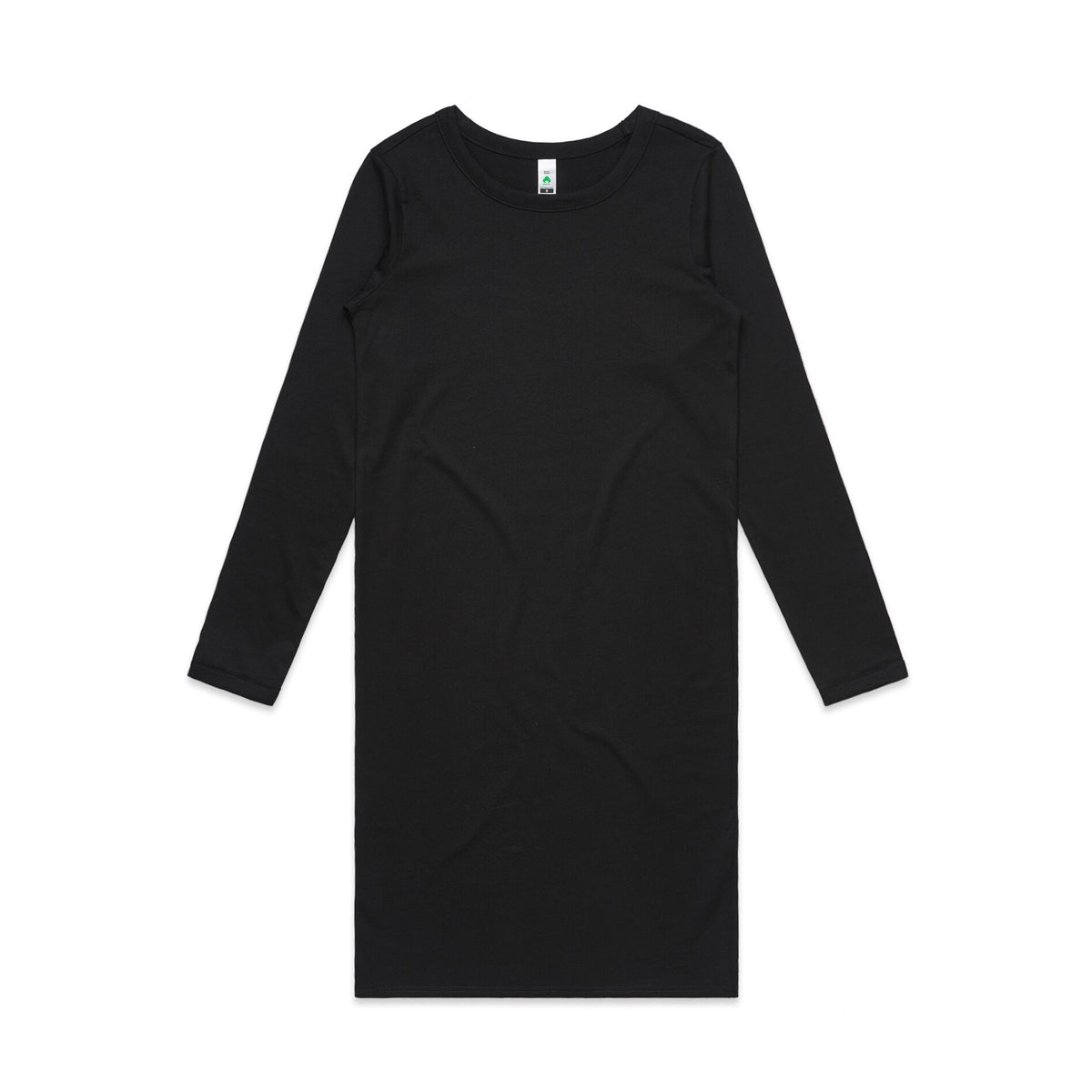 Wo's Mika Organic L/S Dress 4033 - Black - Front