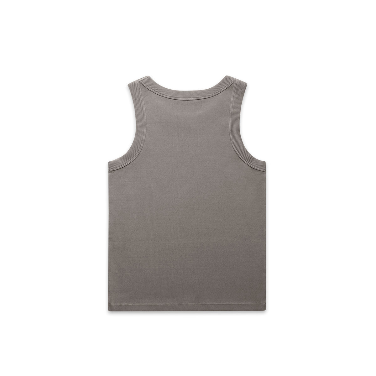Wo's Faded Organic Rib Tank 4034 - Faded Grey - Back