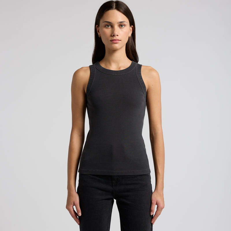 Wo's Faded Organic Rib Tank 4034
