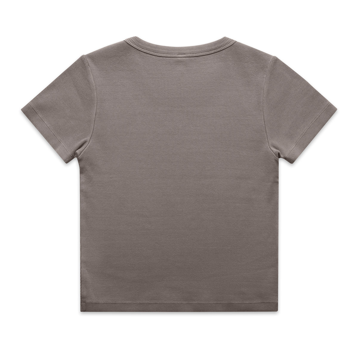 Wo's Faded Organic Rib Tee 4036 - Faded Grey - Back
