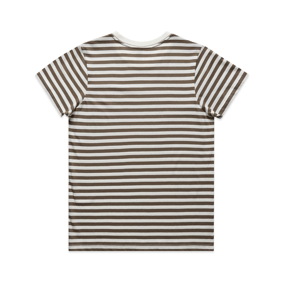 Wo's Maple Stripe Tee 4037 - Natural/Walnut - Back