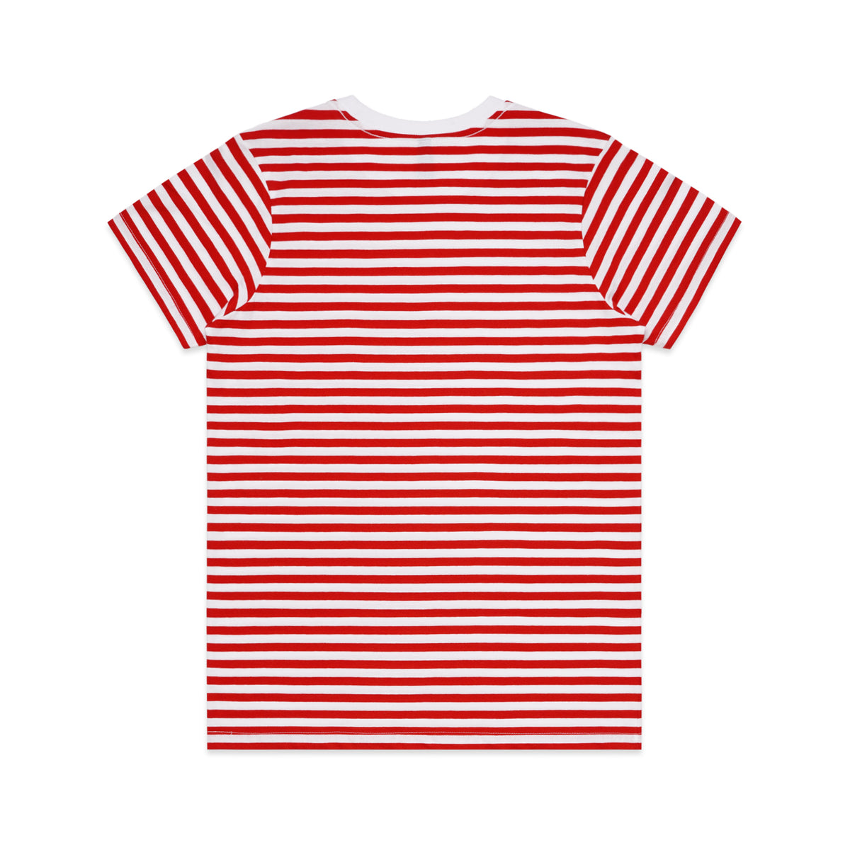 Wo's Maple Stripe Tee 4037S - White/Red - Back