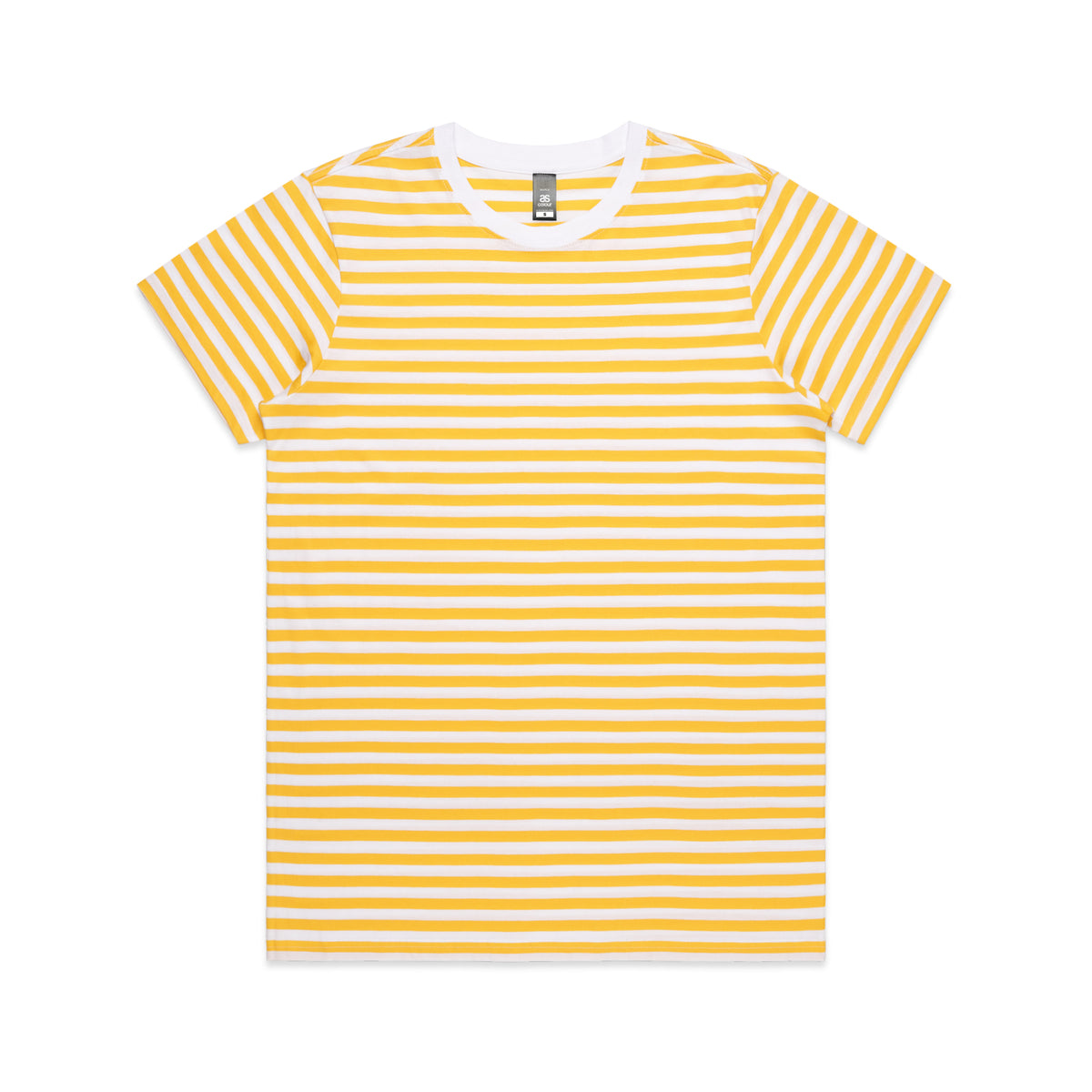 Wo's Maple Stripe Tee 4037S - White/Yellow - Front