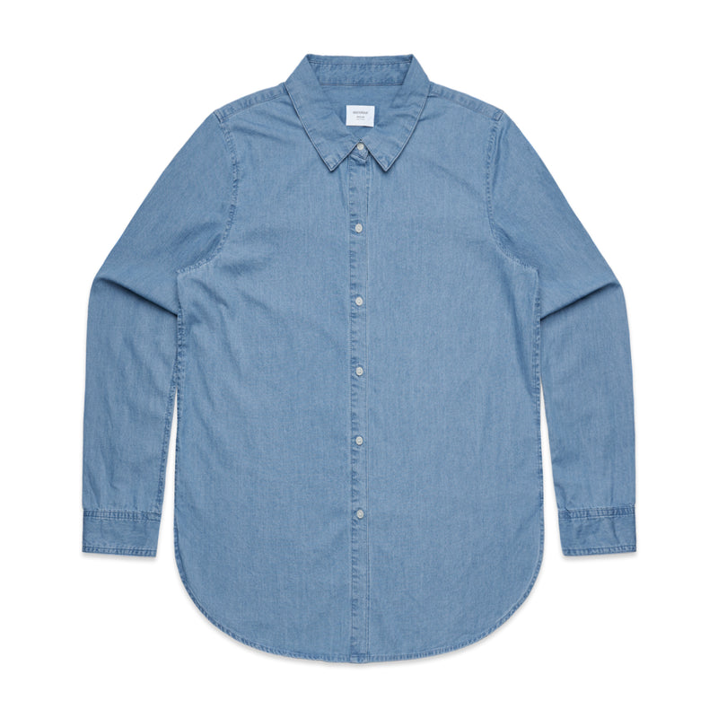 Wo's Blue Denim Shirt 4042S