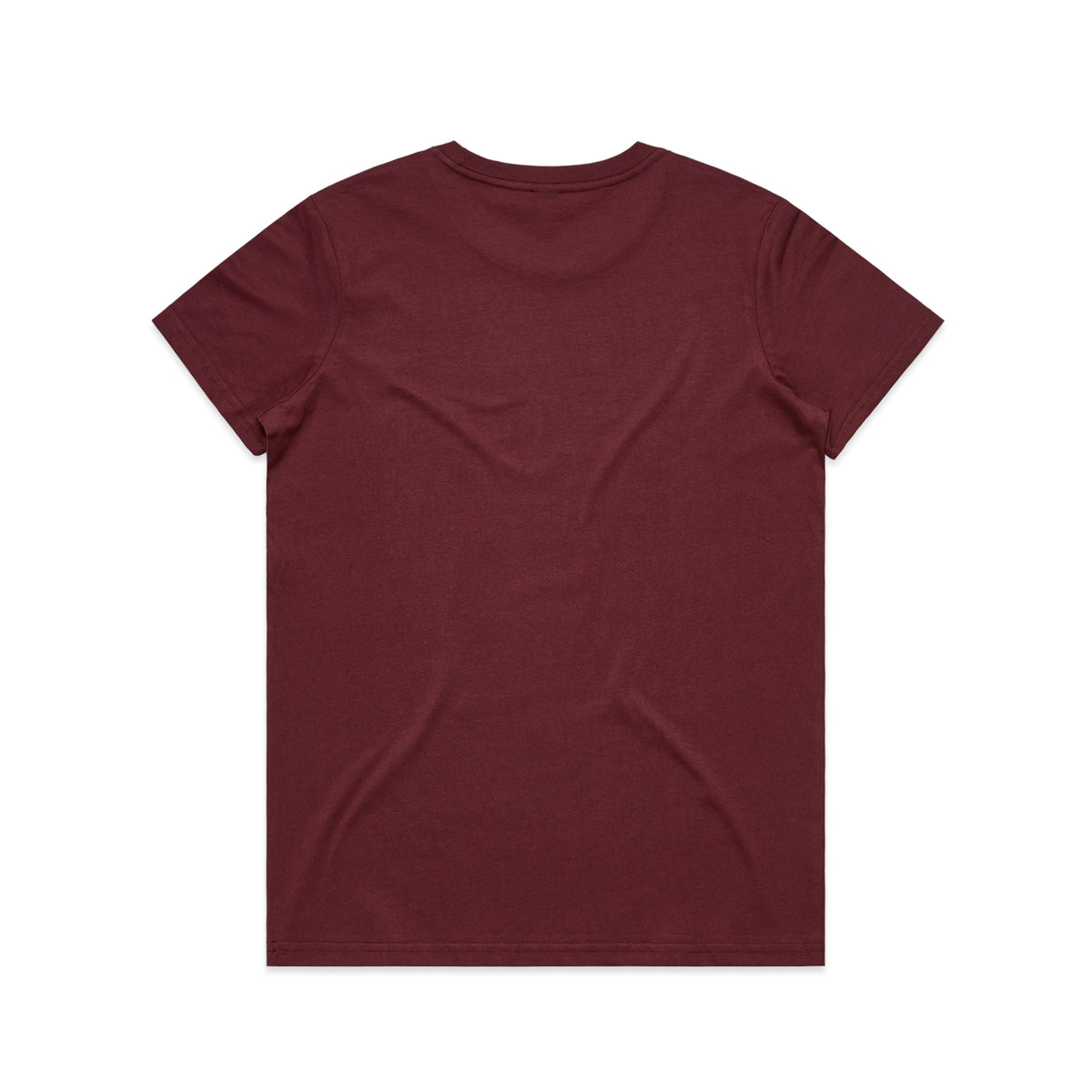Wo's Basic Tee 4051S - Burgundy - Back