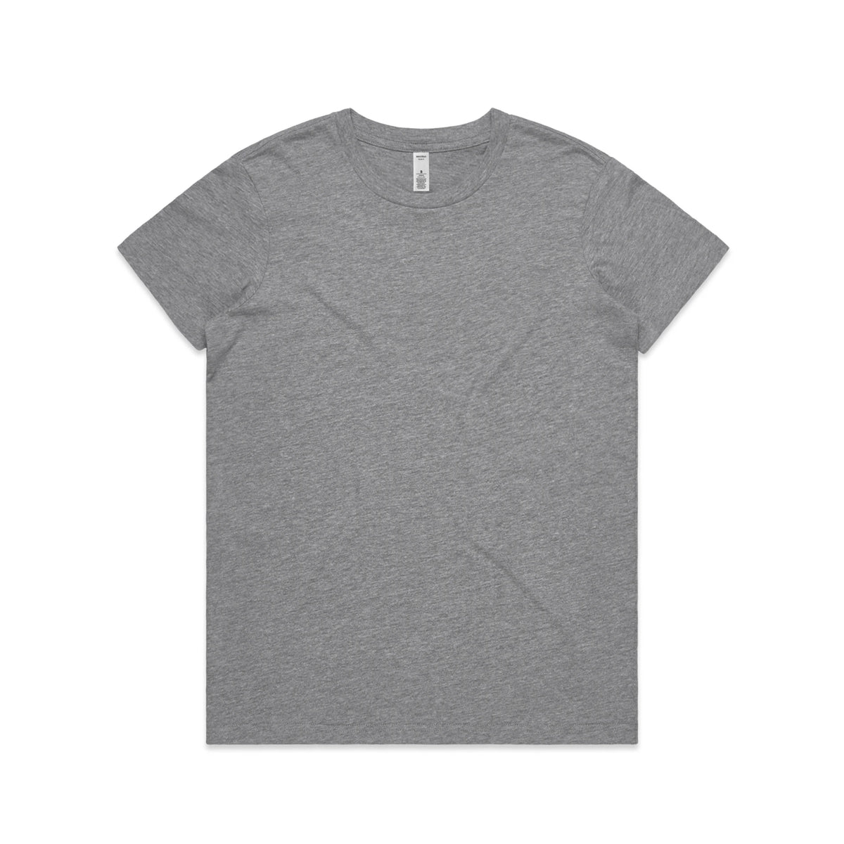 Wo's Basic Tee 4051S - Grey Marle - Front