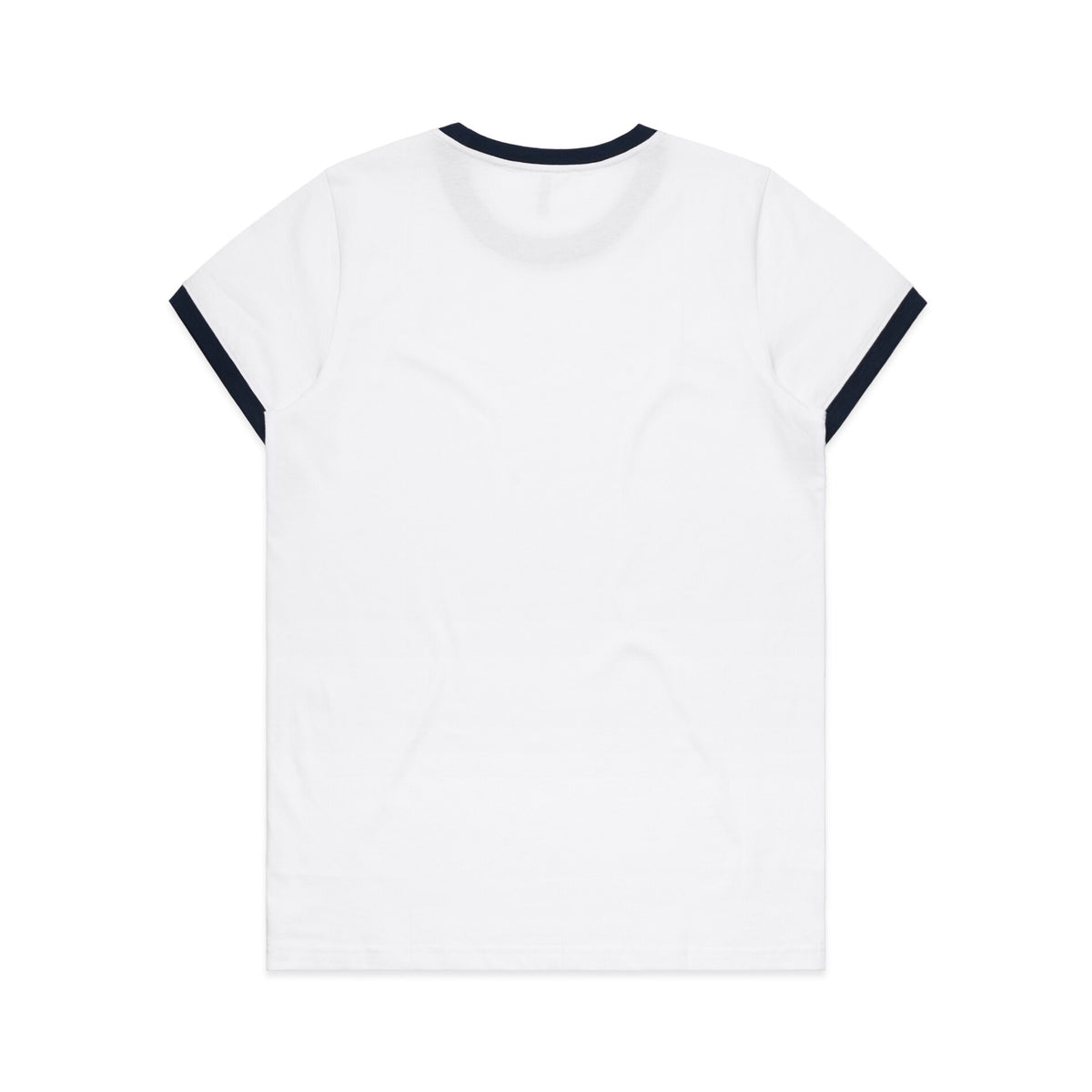 Wo's Maple Ringer Tee 4053 - White/Navy - Back