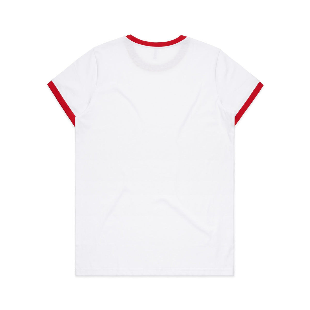 Wo's Maple Ringer Tee 4053 - White/Red - Back