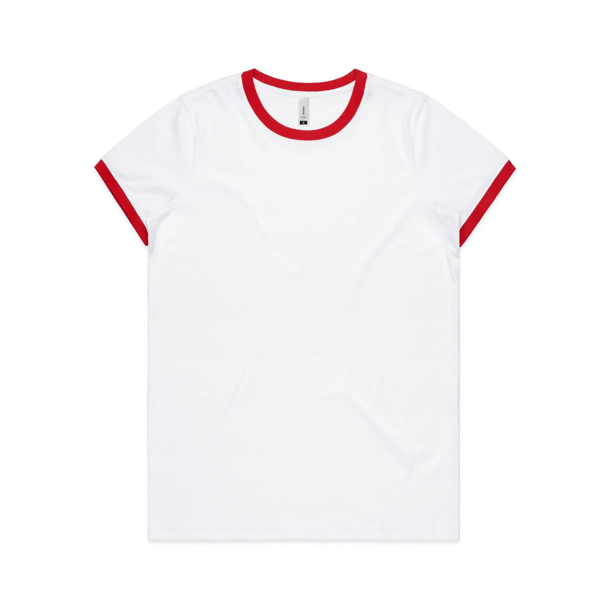 Wo's Maple Ringer Tee 4053 - White/Red - Front