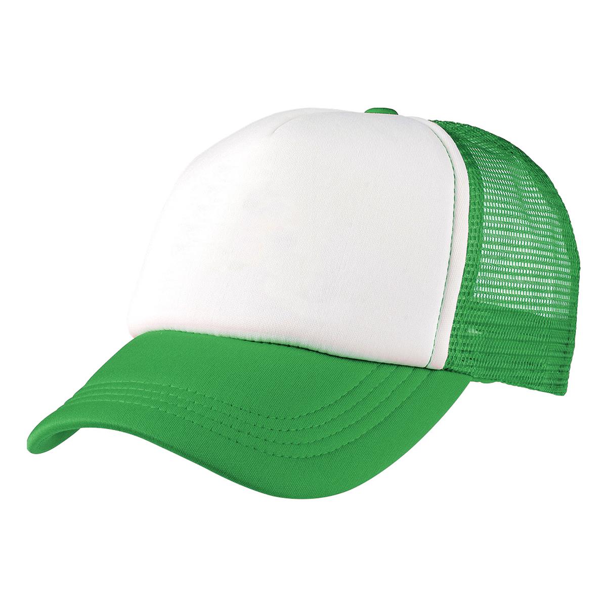 Foam Mesh Trucker - Emerald / White - Front