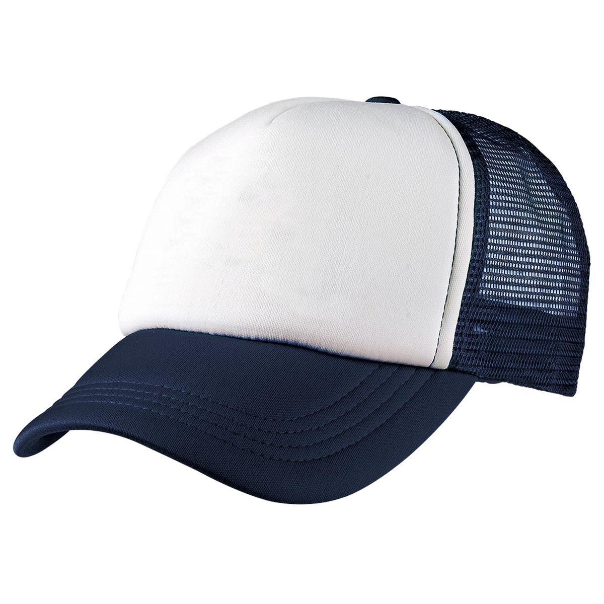 Foam Mesh Trucker - Navy / White - Front