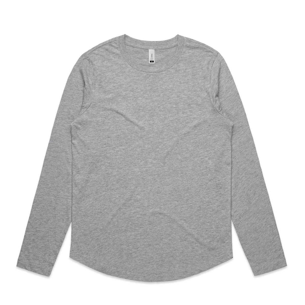 Wo's Curve L/S Tee 4055S - Grey Marle - Front