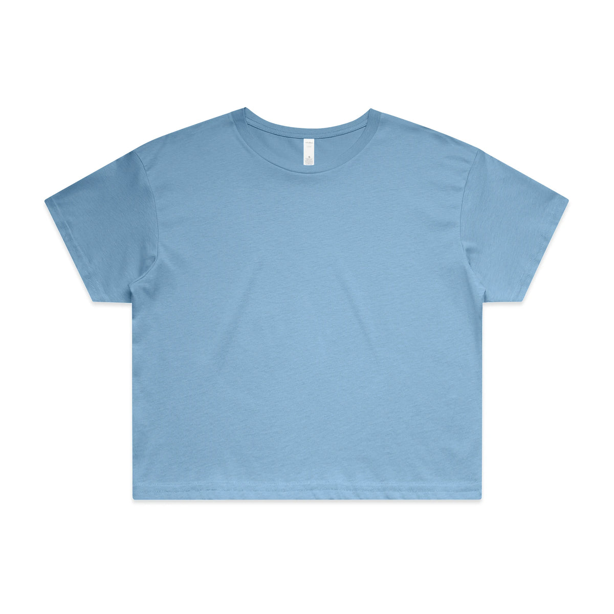 Wo's Crop Tee 4062 - Carolina Blue - Front