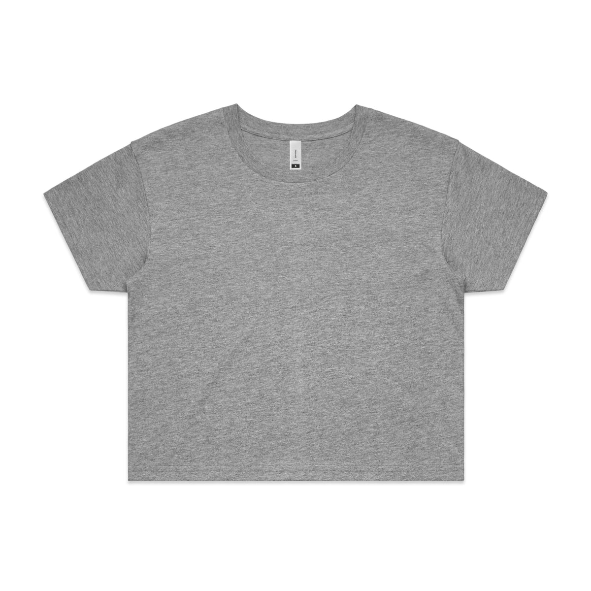 Wo's Crop Tee 4062 - Grey Marle - Front