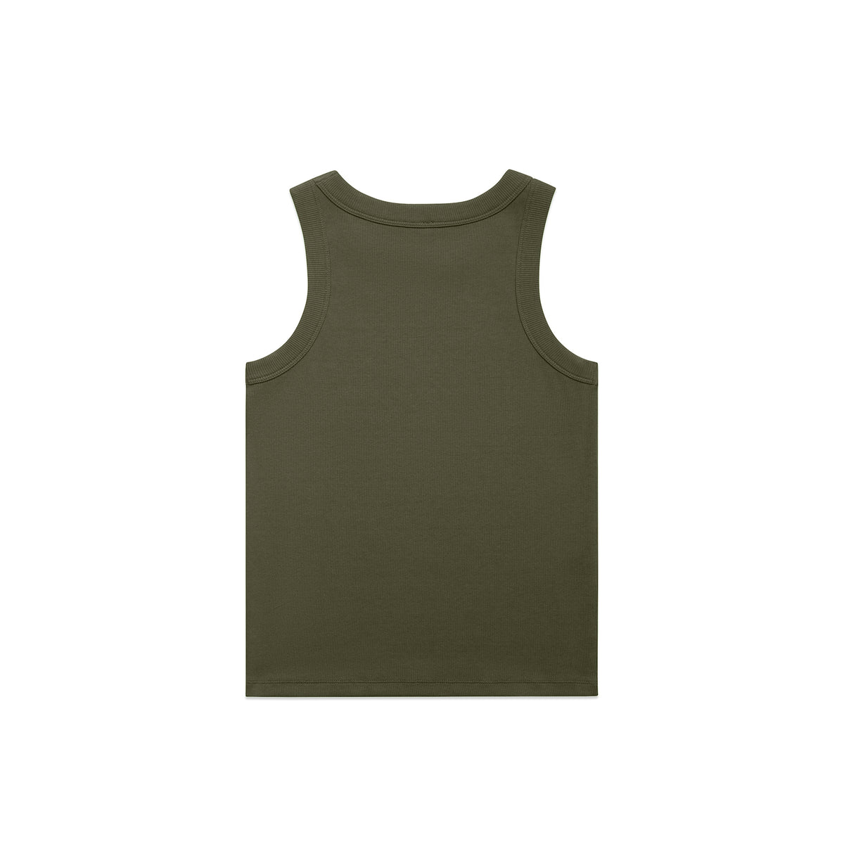 Wo's Organic Rib Tank 4063G - Army - Back