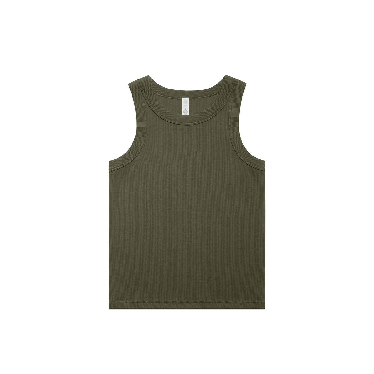 Wo's Organic Rib Tank 4063G - Army - Front