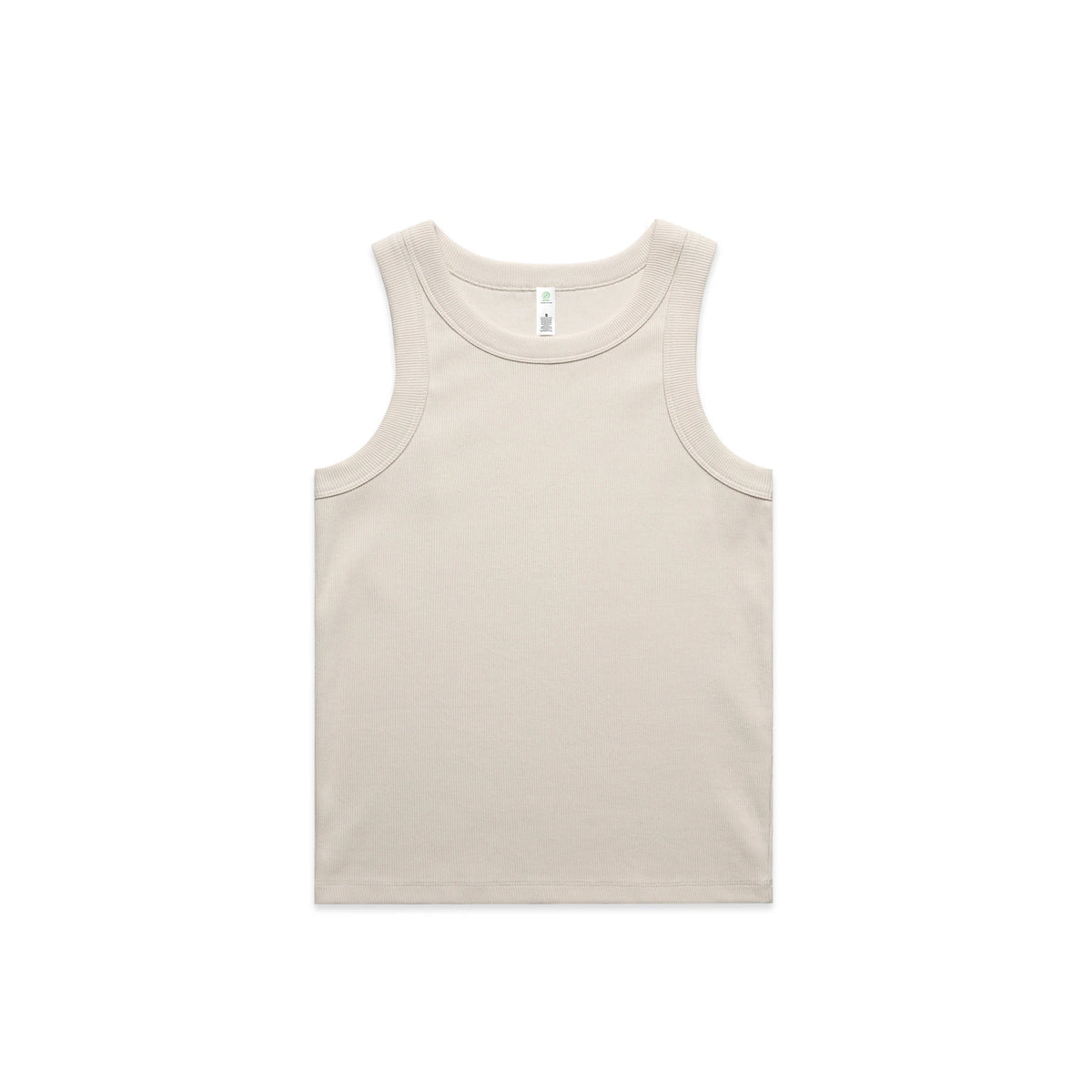 Wo's Organic Rib Tank 4063G - Bone - Front