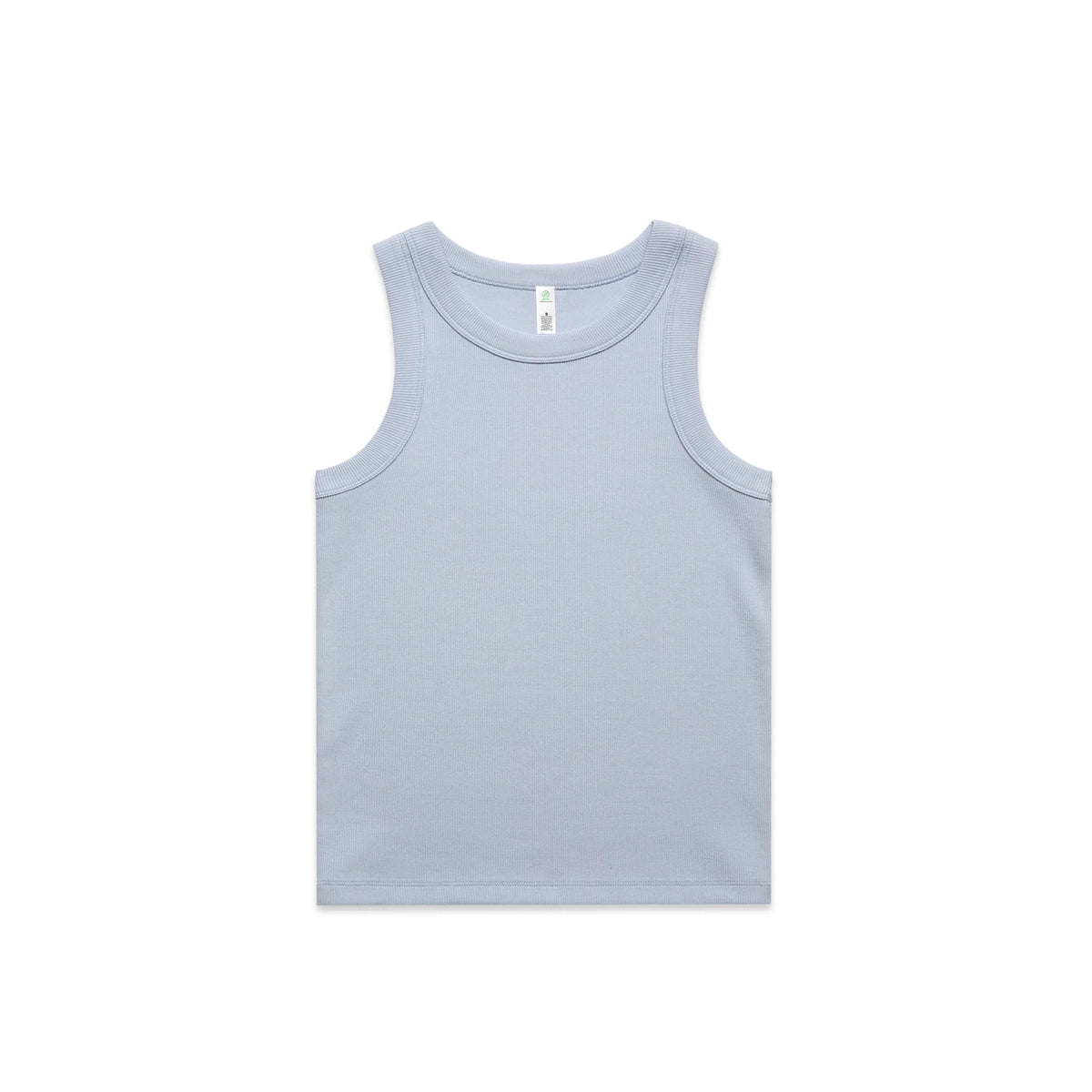 Wo's Organic Rib Tank 4063G - Powder - Front