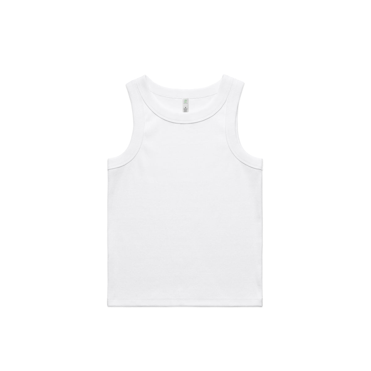 Wo's Organic Rib Tank 4063G - White - Front
