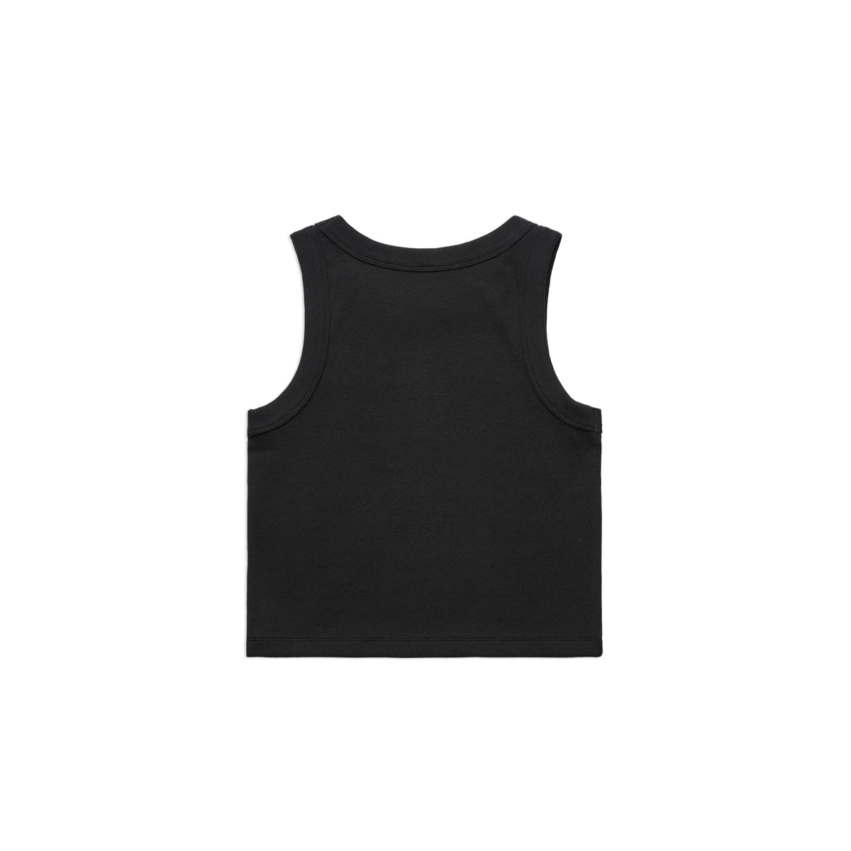 Wo's Organic Rib Crop Tank 4064G - Black - Back