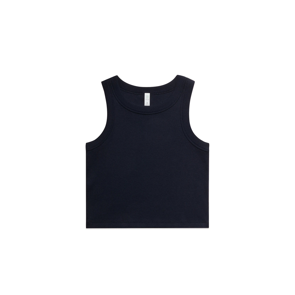 Wo's Organic Rib Crop Tank 4064G - Navy - Front