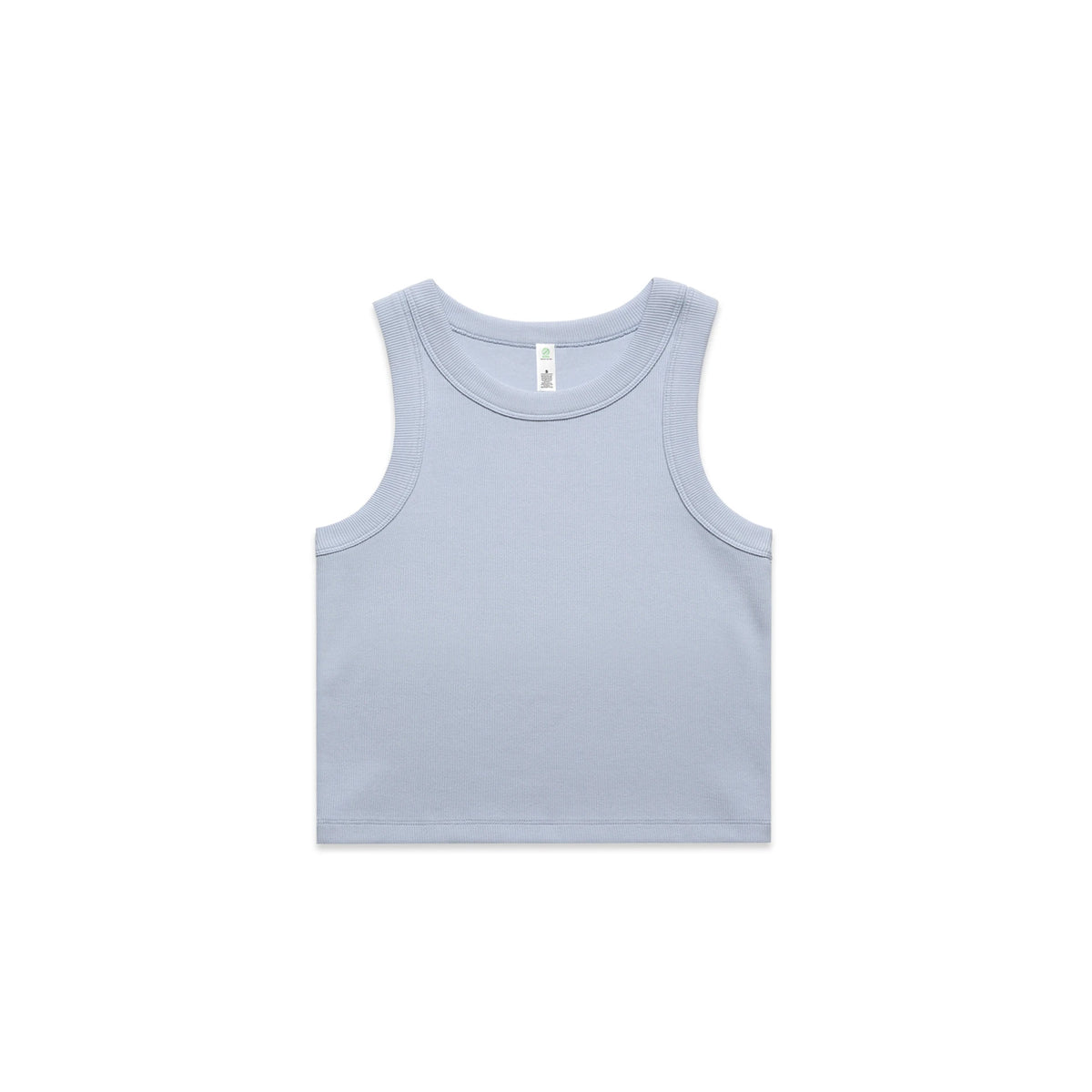 Wo's Organic Rib Crop Tank 4064G - Powder - Front