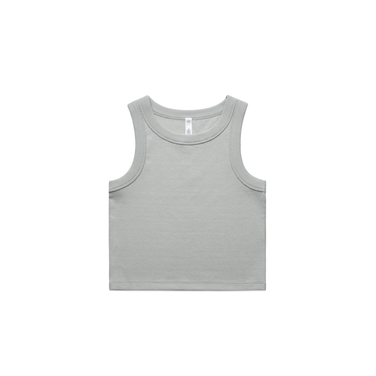 Wo's Organic Rib Crop Tank 4064G - Storm - Front