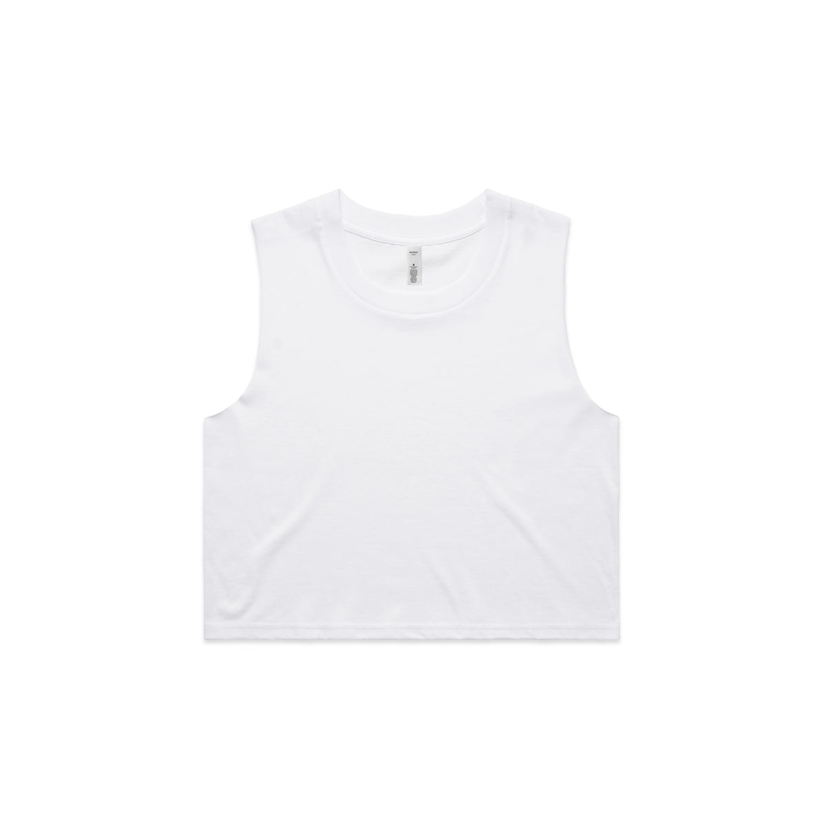Wo's Crop Tank 4068S - White - Front