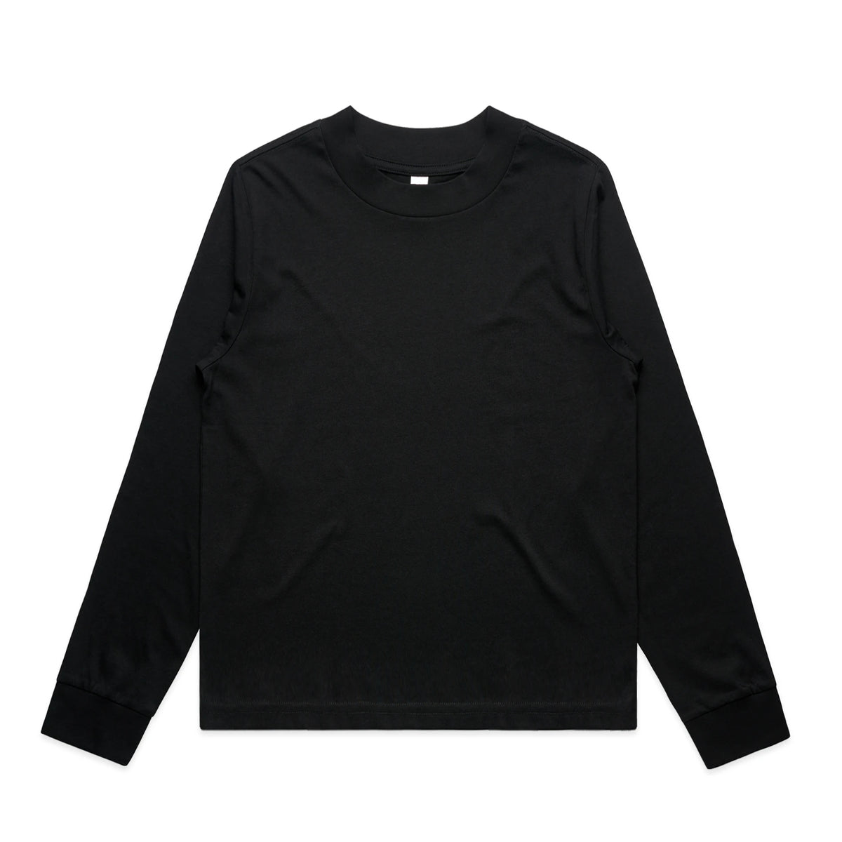 Wo's Mock L/S Tee 4070S - Black - Front