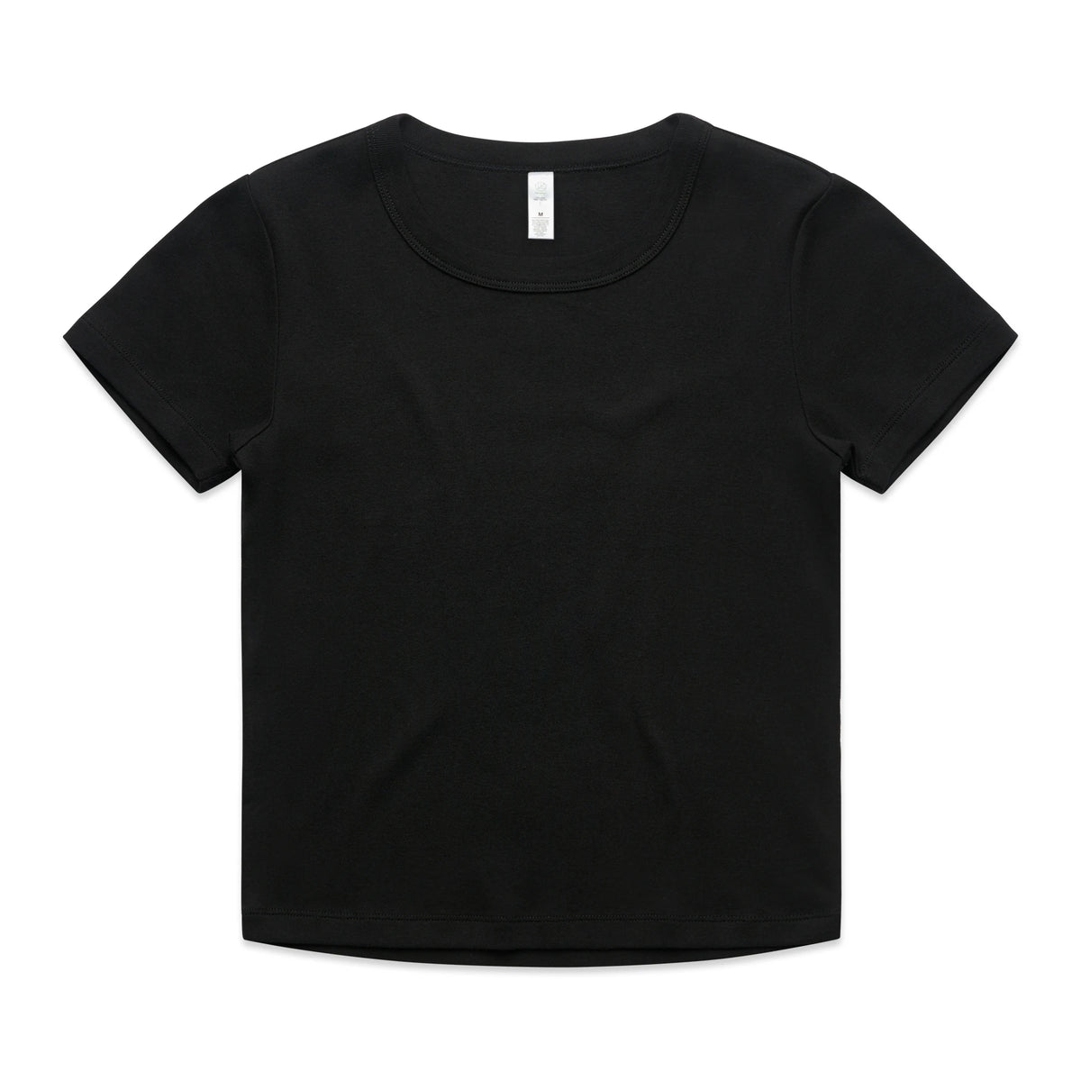 Wo's Organic Rib Baby Tee 4074 - Black - Front