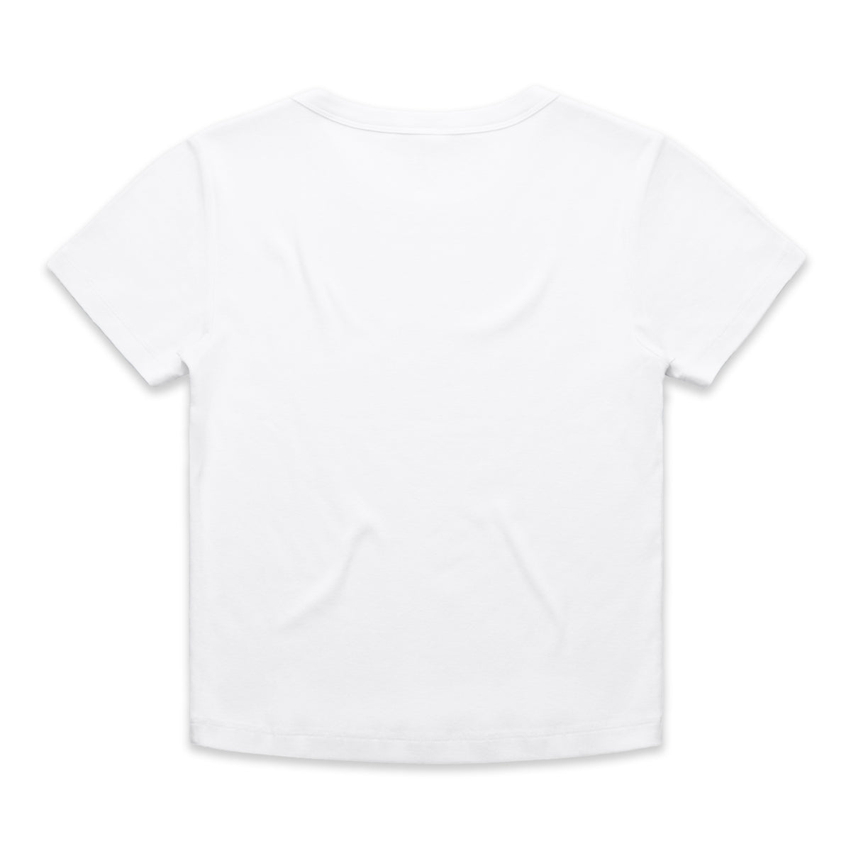 Wo's Organic Rib Baby Tee 4074 - White - Back