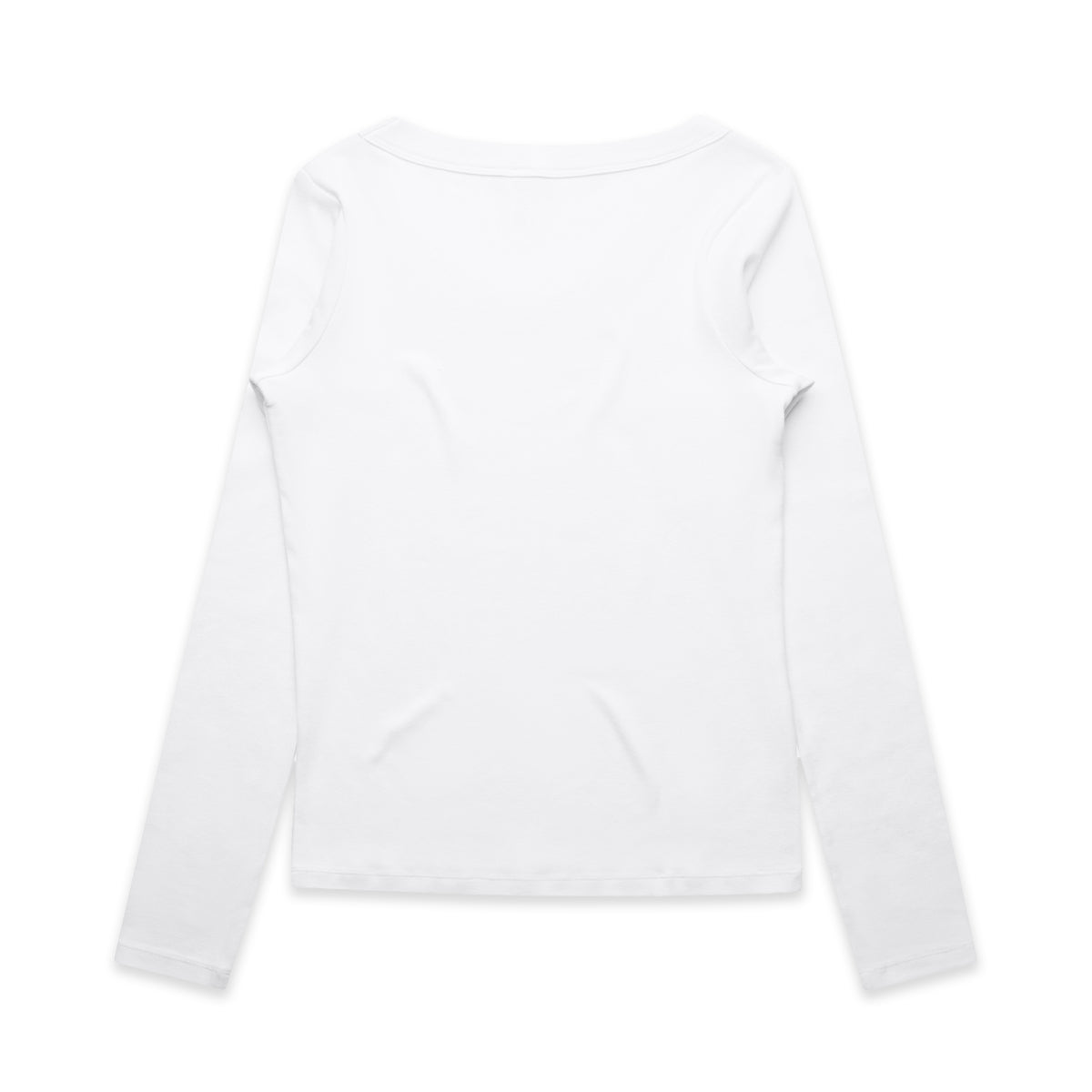 Wo's Organic Baby Rib L/S Tee 4075 - White - Back