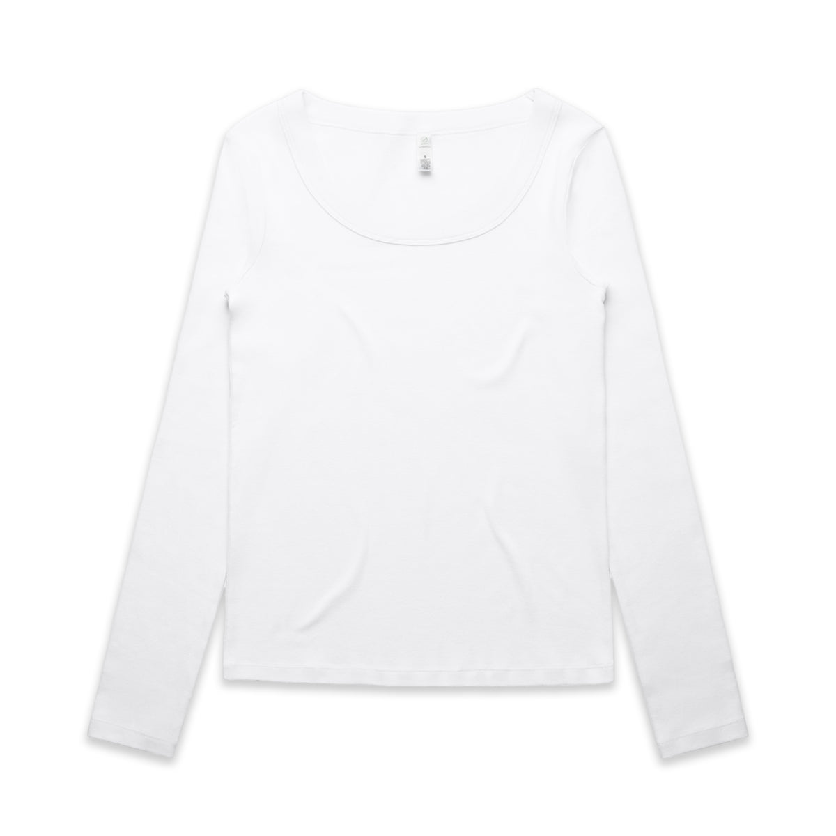 Wo's Organic Baby Rib L/S Tee 4075 - White - Front
