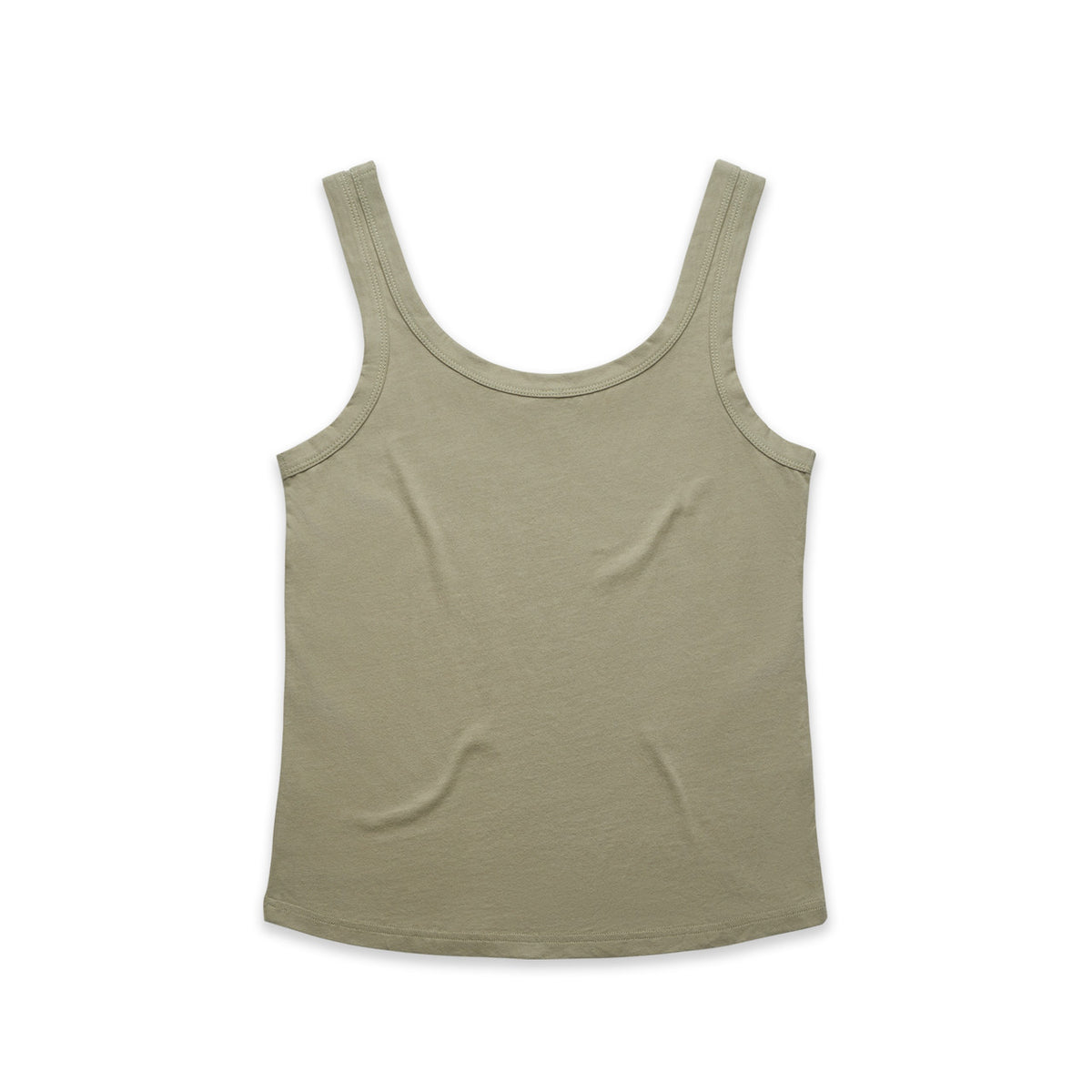 Wo's Soft Singlet 4076S - Eucalyptus - Back