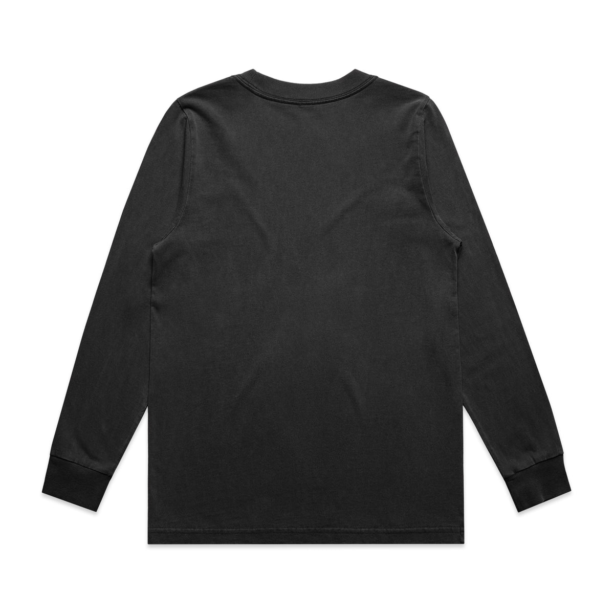 Wo's Heavy Faded L/S Tee 4083 - Faded Black - Back