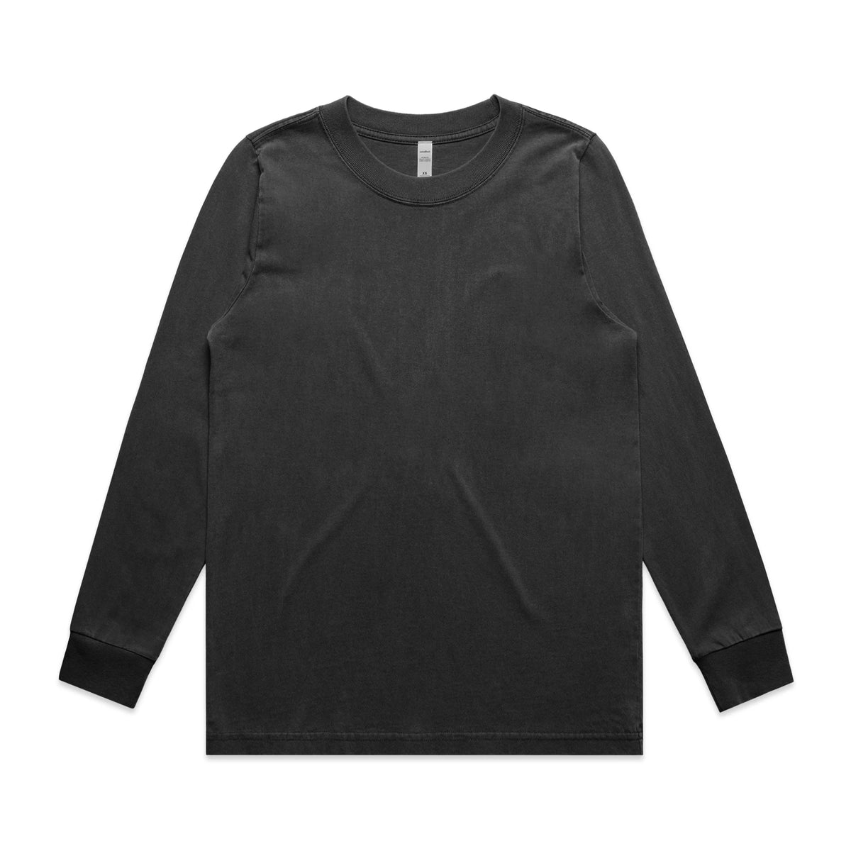 Wo's Heavy Faded L/S Tee 4083 - Faded Black - Front