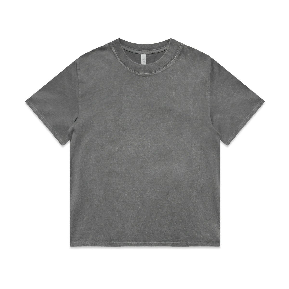 Wo's Stone Wash Heavy Tee 4085 - Coal Stone - Front